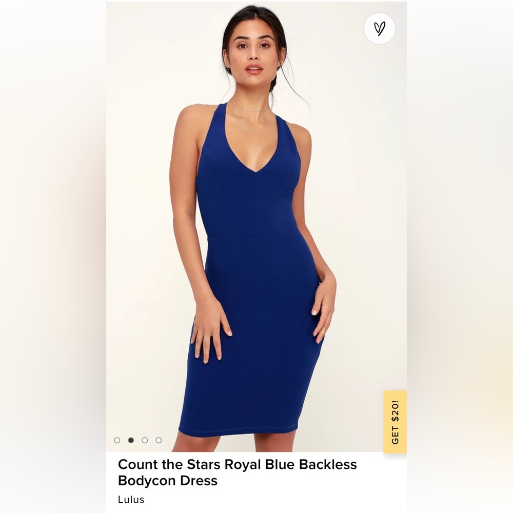 NWT Lulus count the stars Royal blue dress